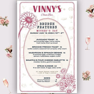 Mother's Day Brunch at Vinny's Clam Bar in Tinley Park, Chicago suburbs